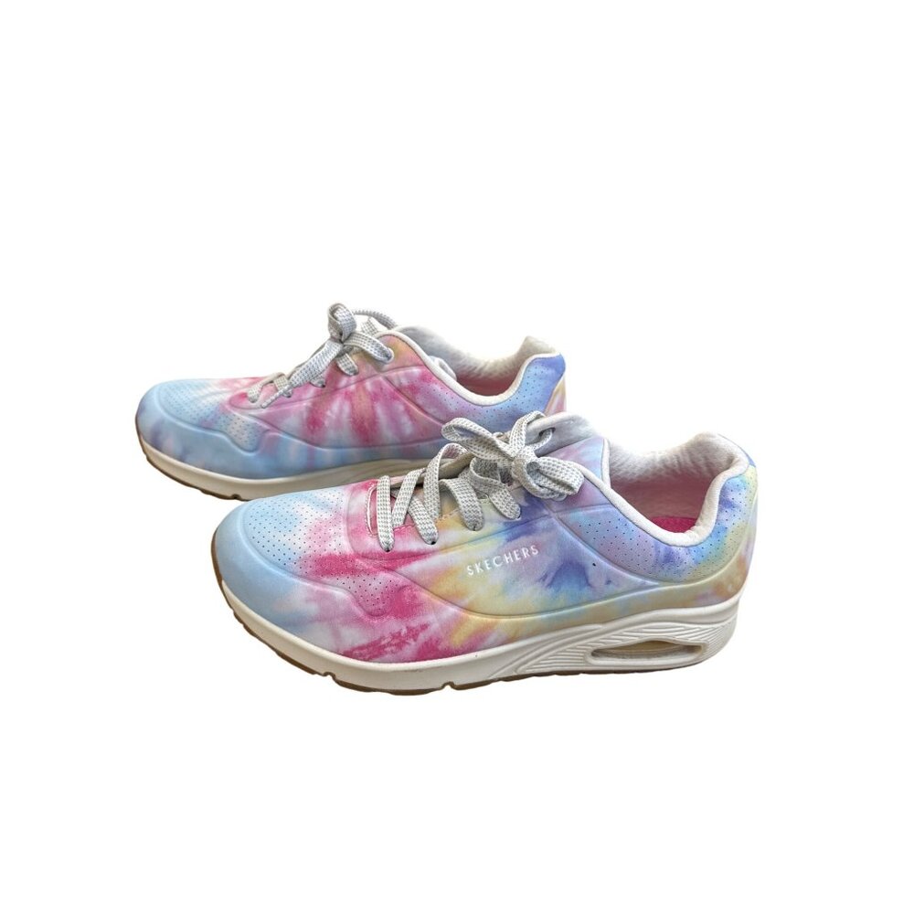 Skechers Womens Tie-Dye Athletic Sneakers Lace-Up Comfort Shoes 11 SKU 7707 - Picture 3 of 10